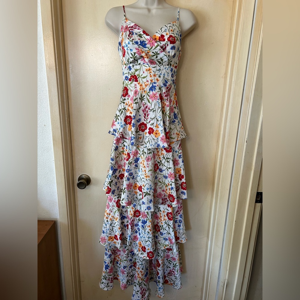 Skies Are Blue Floral Tiered Maxi Dress size XS - Picture 1 of 11